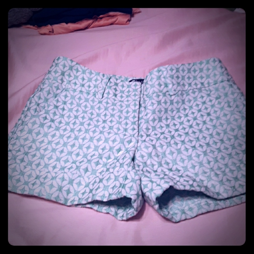 Mint pattern Suit shorts